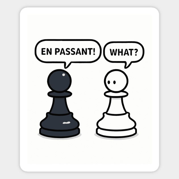 En Passant Chess Magnet by CreativeSage